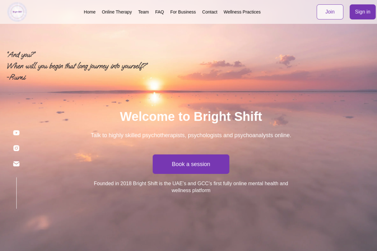 Bright Shift website