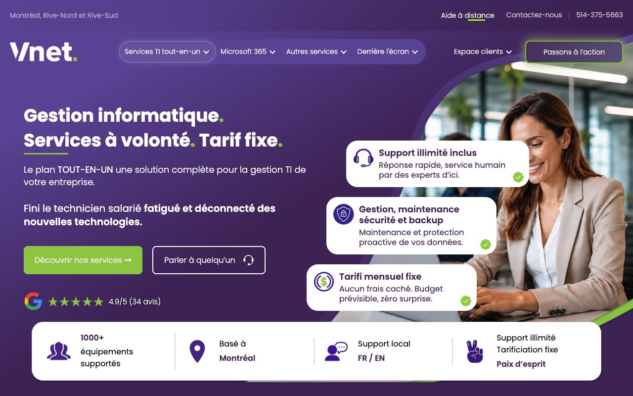 VNet Informatique website