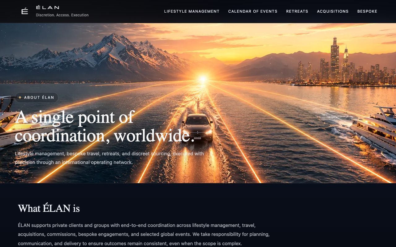 World of Elan website